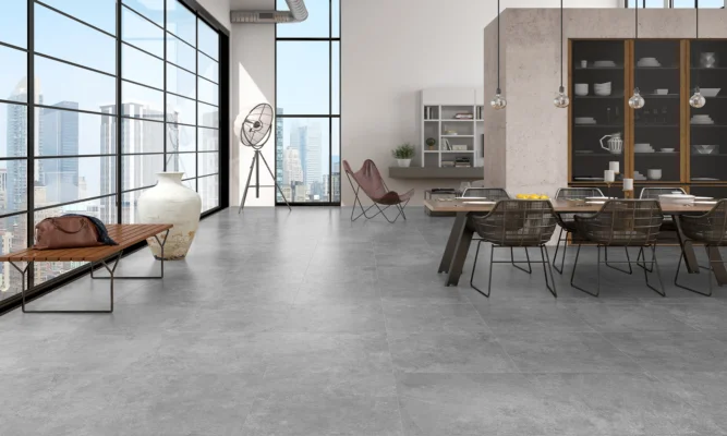 Gresie format mare 60x60 într-un loft modern la Gres.ro